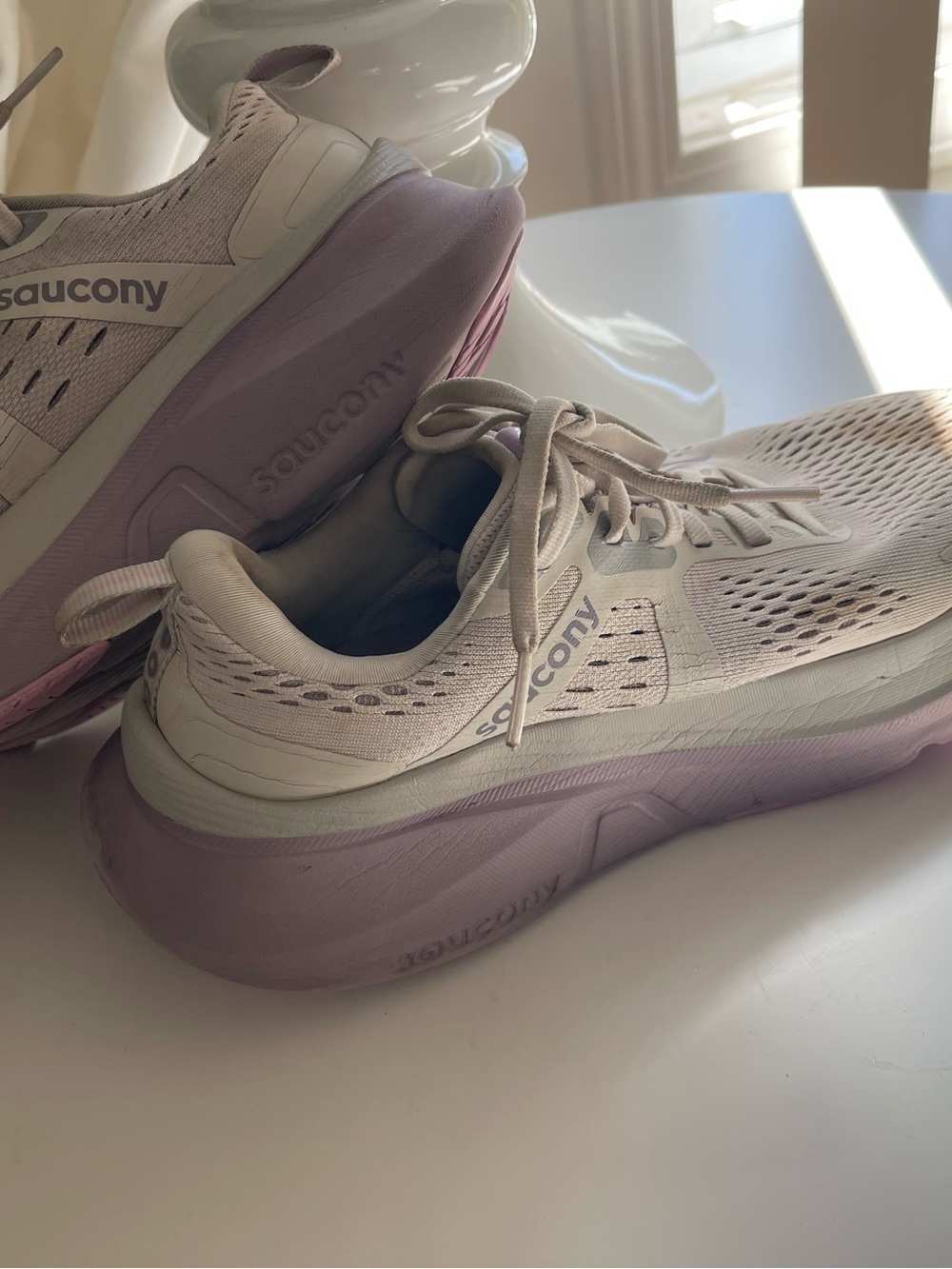 Saucony Women's Running Shoes in Light Purple and Soft Pink - Picture 4 of 10